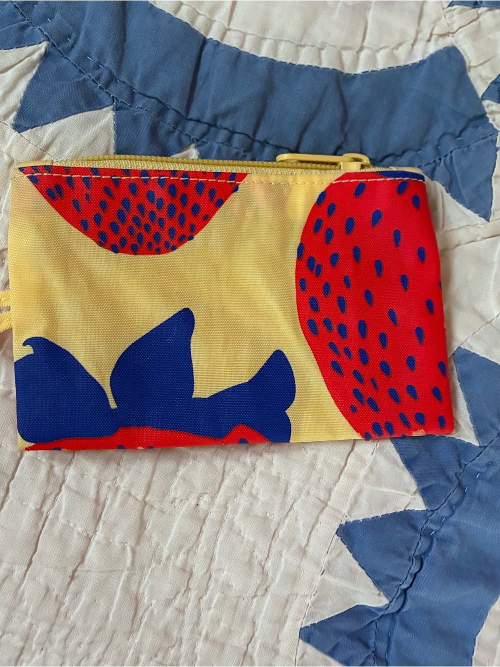 Electric Strawberry Small Flat Pouch
